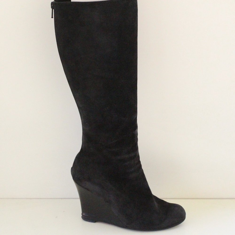 Christian Louboutin Black Ron Ron Zeppa Suede Boots